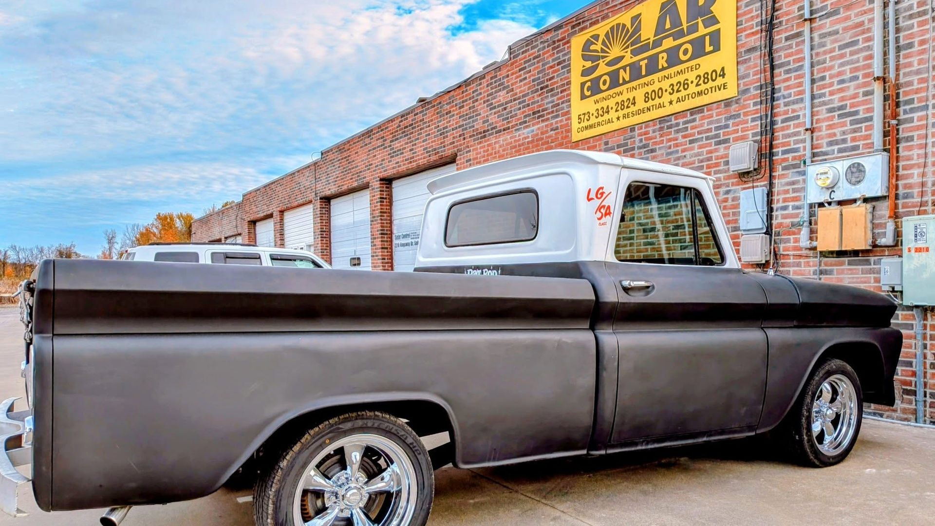 Classic C10 in primer at the shop