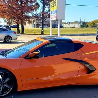 Orange C8 Corvette alternate angle